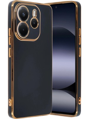 Mey Ithalat®   Redmi Note 14 4g Kılıf Volet Silikon - Siyah