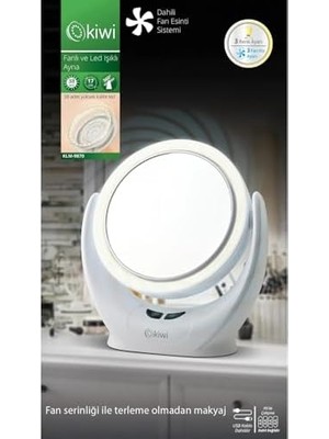 Büyük Pazar Store KLM-9870 Fanlı, Ayarlanabilir LED Işıklı Makyaj Aynası