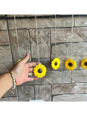 Büyük Pazar Store 5 Li Set Dekoratif Sarı Günebakan Çiçeği Duvar Süsü, Balkon ve Bahçe Dekorasyonu