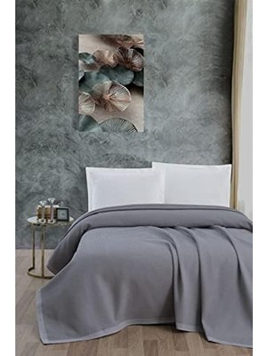 Büyük Pazar Store %100 Pamuk Petekli Klimalı Pike Tek Kişilik 170X240 Gri