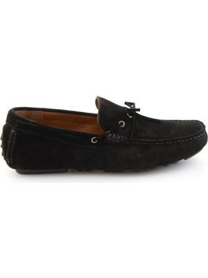 Bambi Siyah Hakiki Deri Erkek Loafer Ayakkabı E01547009902