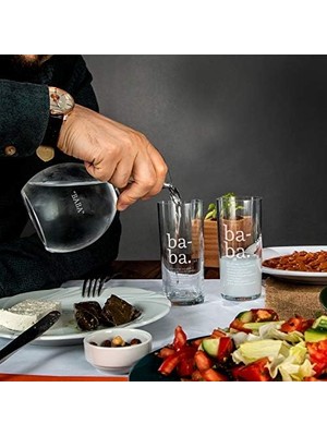Baba Tanımı Tasarımlı Ahşap Kutulu Rakı Seti