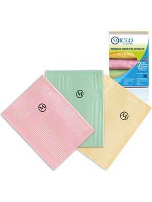 | Mikrofiber Temizlik Bezi 3'lü Set | Sihirli Bez | Cam, Ayna Bezi | Soft Seri