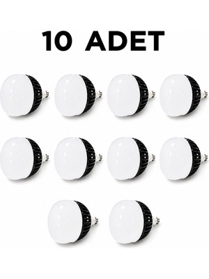 Uzman Dörtler - Ledx 80W Maxı Torch Ampul 6500K Beyaz (Alüminyum Soğutuculu) 10 Adet