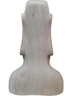 Ahşap Dekoratif Büst Heykeli Moai Totem