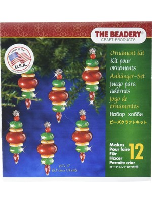 Beadery -5941 Plastik Tatil Boncuklu Süs Seti Victoria Bibloları 5,72 cm x 1,92 cm 12 Adet