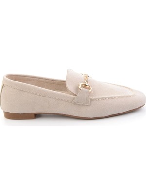 Bambi Bej  Kadın Loafer Ayakkabı K01671057872