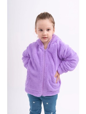 Sweet's Collection Kız Genç Çocuk Welsoft Peluş Cepli Kapüşonlu Ceket