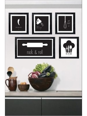 5 Parça Dekoratif Mdf Tablo Seti Çerçeve Görünümlü DKG028