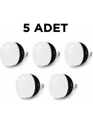 Uzman Dörtler - Ledx 80W Maxı Torch Ampul 6500K Beyaz (Alüminyum Soğutuculu) 5 Adet
