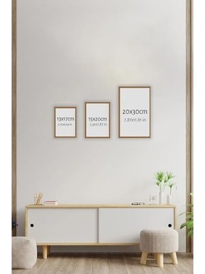 12 Parça Çerçeve Görünümlü Mdf Tablo Seti