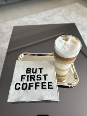 Linda Mia But First Coffee Desenli Kokteyl Peçete