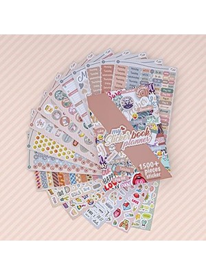 Colortouch Planner Sticker Set - 1500+ Adet Çıkartma - Takvim, Ajanda, Günlük, Planlayıcı, Not Defteri, Journal Için Düzenleyici Etiketler - Scrapbook Sticker - Stickeralbum - 3 Aylık Sticker Book