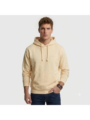 Levi's %100 Pamuk Kapüşonlu Erkek Bej Sweat