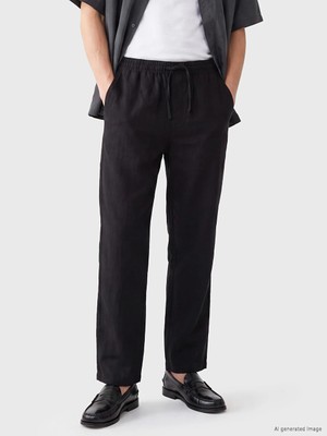 LC Waikiki  Lcw Xsıde Siyah Loose Fit Erkek Pantolon