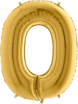 Hype Store 0 Rakamlı 16 Inç Gold Renk Folyo Balon 36 cm (Altın)