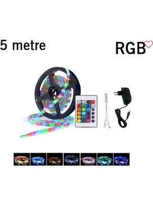 Hype Store CT-4557 Rgb Şerit LED Seti (5 mt Rgb Led+Trafo+Rgb Kumanda)