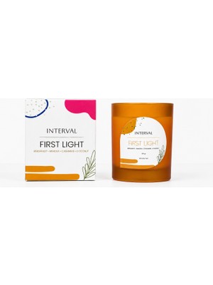 Interval Rıtuals Bergamot & Mimoza Kokulu | El Yapımı %100 Soya Mum | Premium Tasarım Aromaterapi Mumu | Cam Kavanoz | 200 gr
