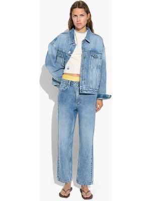 Parfois Kadın %100 Pamuk Yıkanmış Efektli Denim Ceket