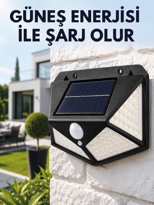 Die Grup Sensörlü Solar Bahçe Lambası Geniş Açılı LED Aydınlatmalı Balkon Garaj ve Bahçe Işığı