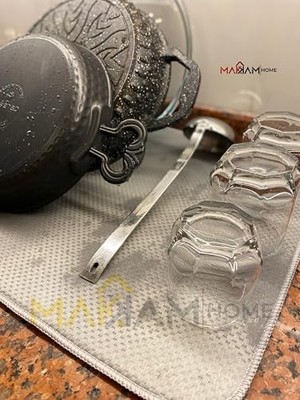 Tezgah Üstü Bulaşık Kurutma Matı,mutfak Matı, Tezgah Üstü Kaymaz Kurulama Örtüsü,bulaşık Kurutma Matı (Gri, Yenimodel)