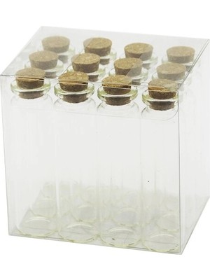 Marsilyan Boş Tüp Cam Şişe - 20 ml - Mantar Kapak