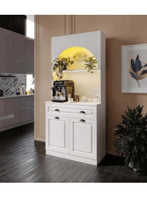 Macera Mobilya Armoni Black Mini Kahve Köşesi Komple Mdf