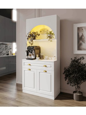 Macera Mobilya Armoni Gold Mini Kahve Köşesi Komple Mdf