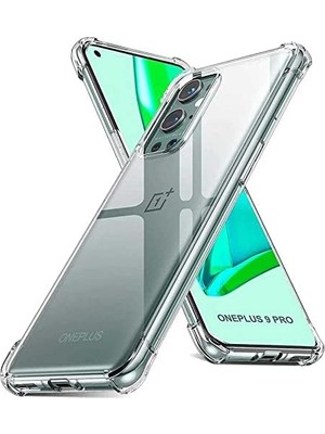 TeOra Store One Plus 9 Pro ile Uyumlu ile Uyumlu Kapak Şeffaf Airbag Antishock Köşe Korumalı Silikon Kılıf