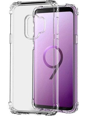 TeOra Store Galaxy S9 Plus Şeffaf Airbag Antishock Köşe Korumalı Silikon Kılıf