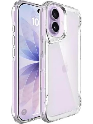 TeOra Store iPhone 17 Için Defend Serisi Kristal Berraklığında Ultra Şeffaf Arkası Sert Polikarbonat Kenarları Yumuşak Silikon Super Koruyucu Özellikli Kılıf (Şeffaf, 17)