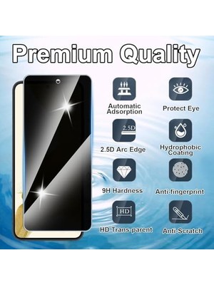 TeOra Store Galaxy S22 Plus Privacy (Hayalet) Ekran Koruyucu – 2 Adet - 9h Seramik Cam, Yan Görünme Engelleyici, Tam Kaplama