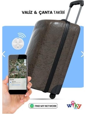 TeOra Store Wiky Tag Çocuk Smart Airtag Pembe - Akıllı Konum Takip Cihazı (Apple Uyumlu) (Pembe)