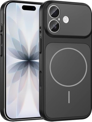 TeOra Store Spia Apple iPhone 17 ile Uyumlu Kılıf Siyah Sorm Kablosuz Şarj Özellikli Kapak (Apple iPhone 17 ile Uyumlu, Siyah)