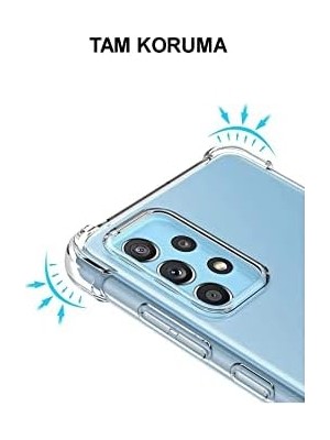 TeOra Store Galaxy A30 Şeffaf Airbag Antishock Köşe Korumalı Silikon Kılıf