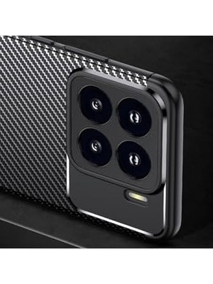 TeOra Store - Xiaomi ile Uyumlu Mi 15T Pro Kılıf Kamera Korumalı Karbon Desenli Uzun Ömürlü Renk Atmaz Koruyucu Silikon Kapak