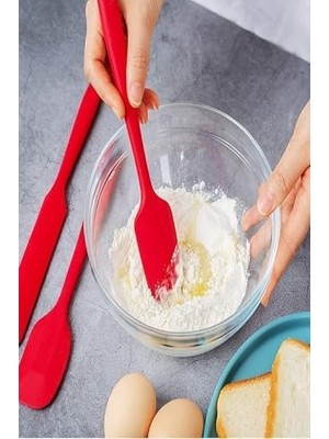 TeOra Store Drongo Isıya Dayanıklı Yanmaz Yapışmaz Silikon Spatula Seti 6 Parça Kırmızı