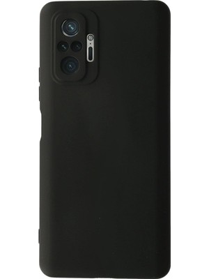 TeOra Store Xiaomi Redmi Note 10 Pro ile Uyumlu Kapak Içi Kadife Kamera Korumalı Lansman Silikon Kılıf - Siyah