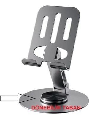 teora store metal etrafında 360 derece dönebilen katlanabilen ayarlanabilir yükseklik ve açı ayarlı telefon tutucu ve telefon standı renk gri !!!! kampanya süper  !!!!!