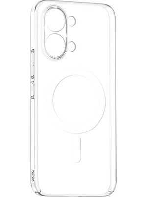 TeOra Store Xiaomi Poco X8 Pro Max ile Uyumlu Şeffaf Kılıf Magsafe Uyumlu Güçlü Mıknatıslı Wireless Şarj Destekli Crystal Clear Ince Sert Arka Kapak Kamera Lens Korumalı Darbe Emici Kılıf