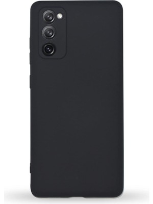 TeOra Store Galaxy S20 Fe ile Uyumlu Kapak Kamera Korumalı Içi Kadife Lansman Silikon Kılıf - Siyah