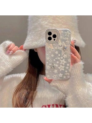 TeOra Store Apple iPhone 16 Pro Max ile Uyumlu Kılıf  Stardom Silikon Kılıf Gri