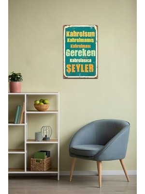 Wheat Grains Global Store Kahrolsun Kahrolmamış Kahrolması Gereken Retro Vintage Ahşap Mdf Tablo DRTR003