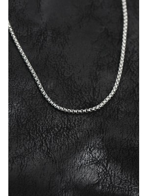 Inure Jewelry 316L Çelik Venetian Zincir Model Gümüş Renk Erkek Kolye