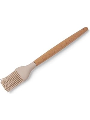Wheat Grains Global Store Bambu Saplı Silikon Fırça, Bambu Uzun Silikon Yağ ve Yumurta Fırçası 27CM 3 Renk Seçenekli (Siyah)