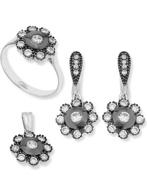 Inure Jewelry Gümüş Papatya Bayan Set