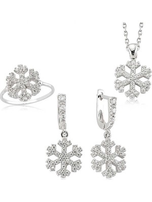 Inure Jewelry Gümüş Kar Tanesi Bayan Set