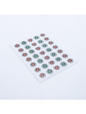 Yake Store Sticker, Renkli Happy New Year, 3 Cm, 350 Adet