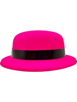 Neon Partisi Pembe Renk Melon Plastik Parti Şapkası