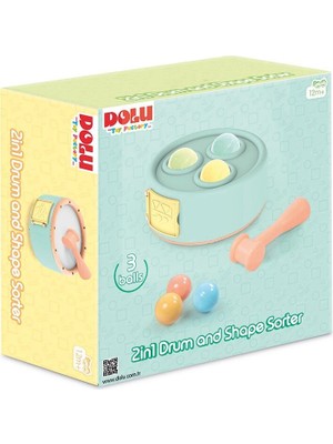 5193 Oyuncak 2si 1 Arada Davul ve Top Oyunu